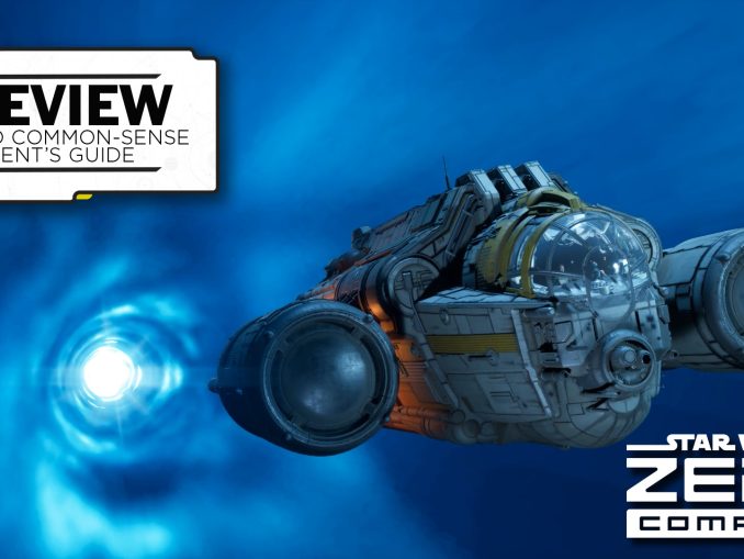 STAR WARS Zero Company - review cover with a space ship in blue hyperspace