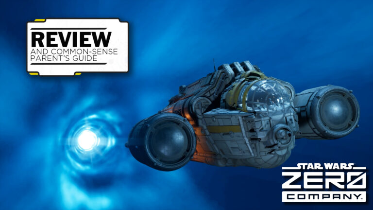 STAR WARS Zero Company - review cover with a space ship in blue hyperspace